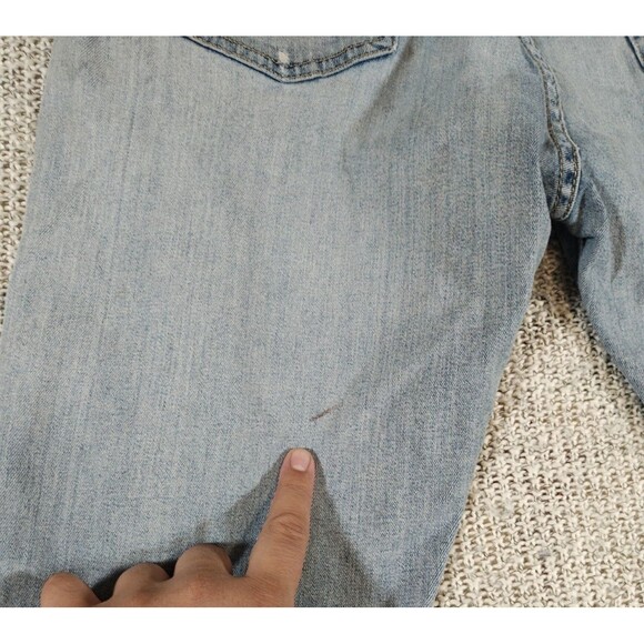 Levi's 501 Button Fly Jeans Men's 36x27 (Tag 36x30)Distressed Light Straight Leg - Picture 15 of 16